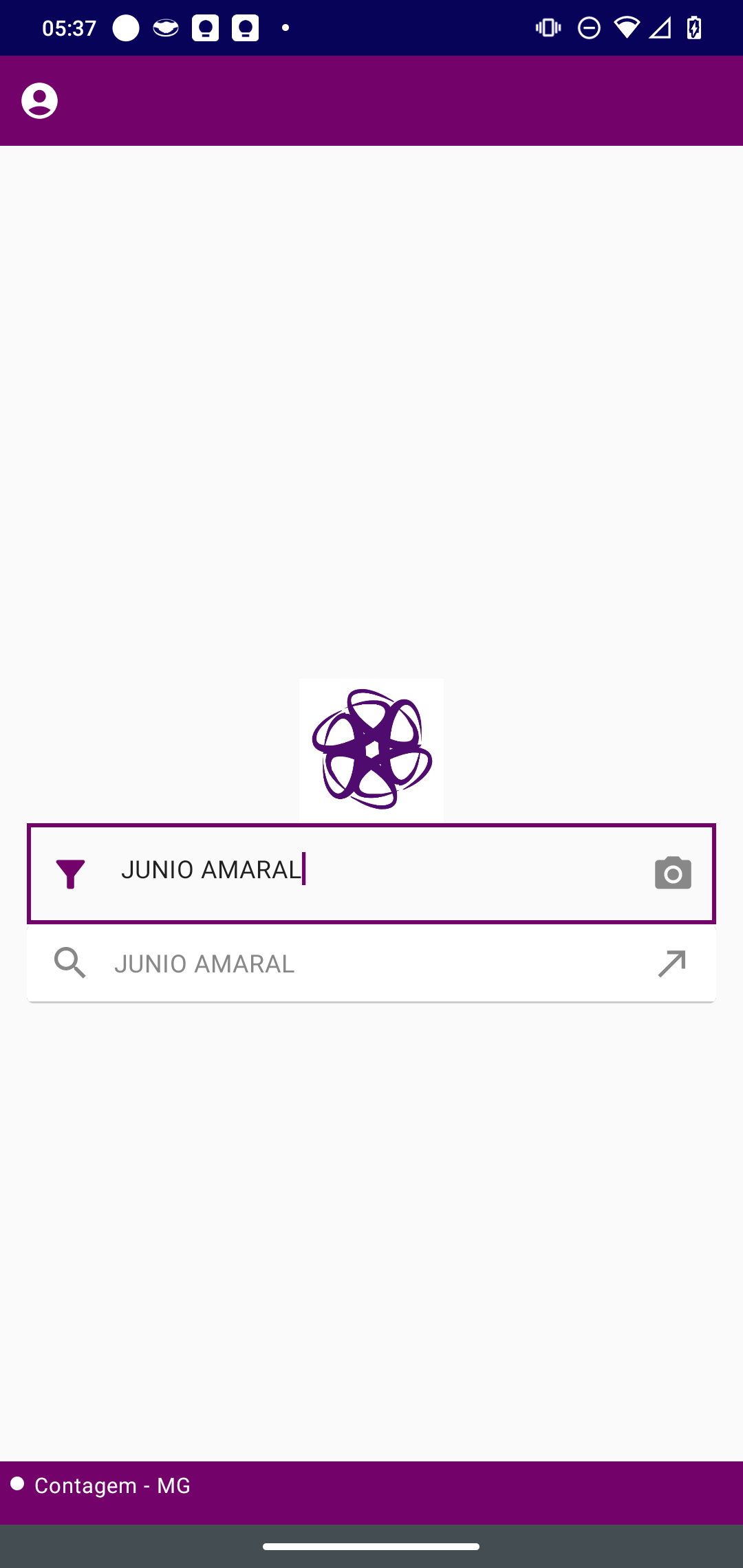 Tela de redes sociais