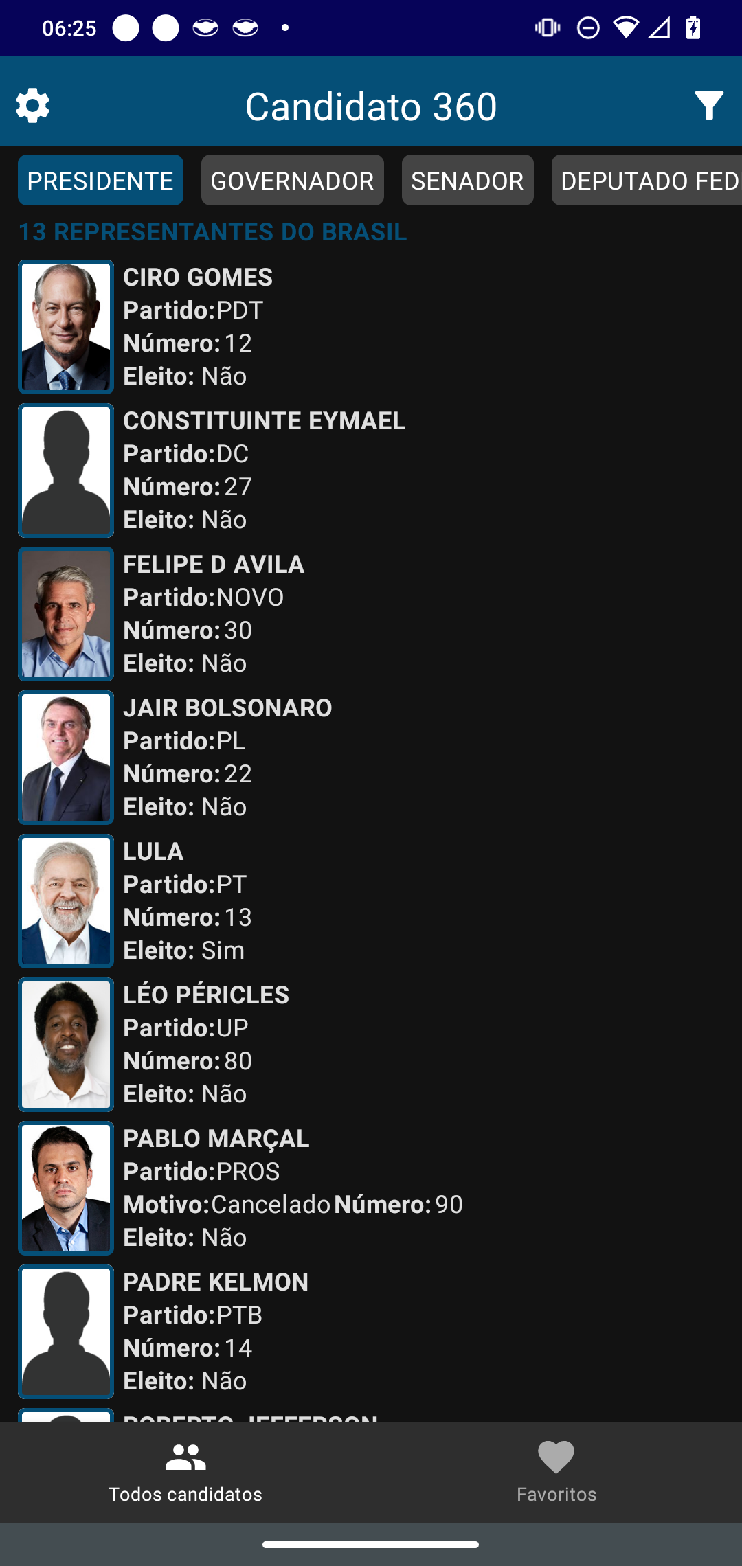 Tela de redes sociais